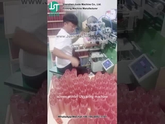 प्लास्टिक की बोतल के लिए वक्र स्क्रीन प्रिंटर प्रिंटिंग लोगो